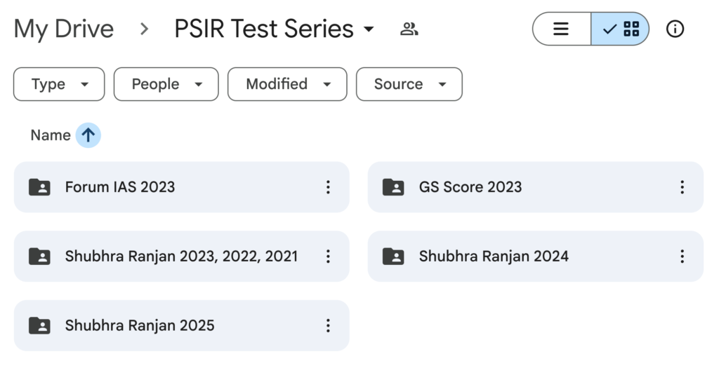 PSIR Test Series for UPSC Mains Optional