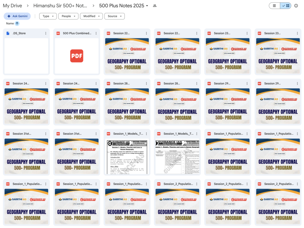 Geography Optional 500+ Notes by Himanshu Sir – Guidance IAS (PDF Download)